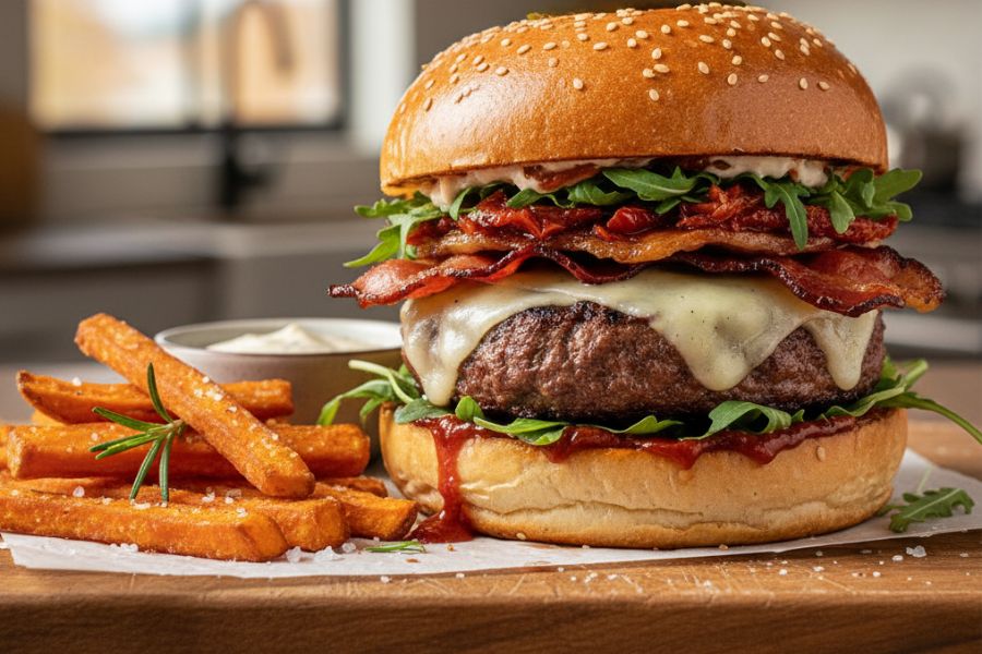 hamburguesa gourmet casera